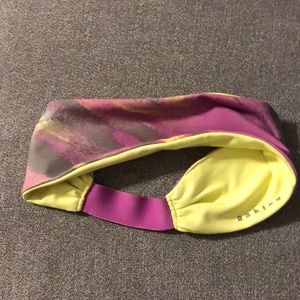 OAKLEY WOMENS STRETCHY PURPLE YELLOW GREY HEADBAND EUC